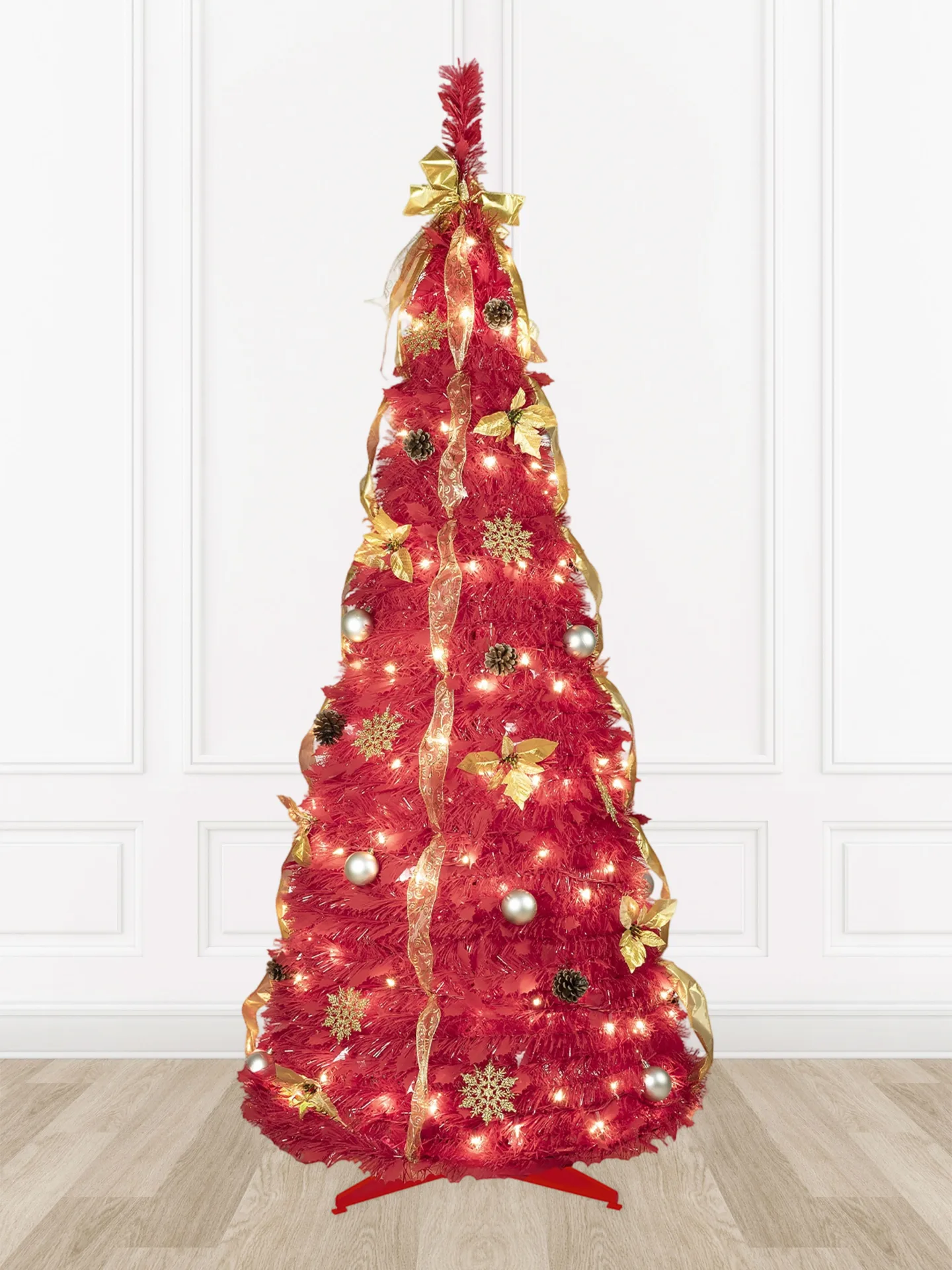 Red Whisper Christmas Tree - 6ft NONUO Artificial Christmas Trees
